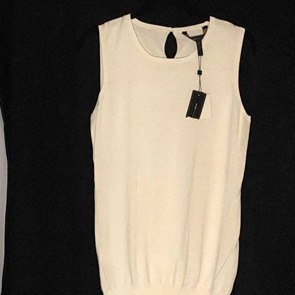 BCBGMaxAzria Ivory Sleeveless Top